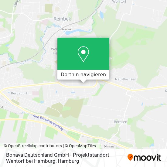 Bonava Deutschland GmbH - Projektstandort Wentorf bei Hamburg Karte