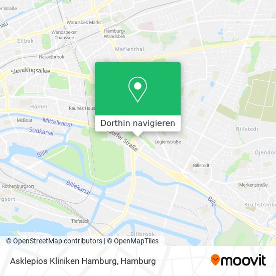 Asklepios Kliniken Hamburg Karte