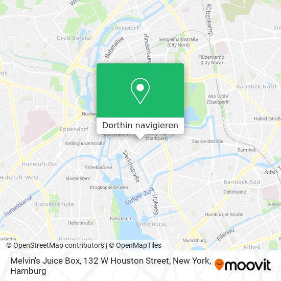 Melvin's Juice Box, 132 W Houston Street, New York Karte