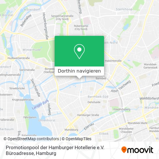 Promotionpool der Hamburger Hotellerie e.V. Büroadresse Karte