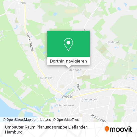 Umbauter Raum Planungsgruppe Liefländer Karte