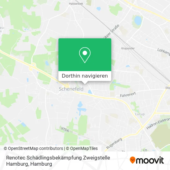 Renotec Schädlingsbekämpfung Zweigstelle Hamburg Karte