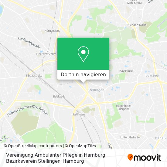 Vereinigung Ambulanter Pflege in Hamburg Bezirksverein Stellingen Karte