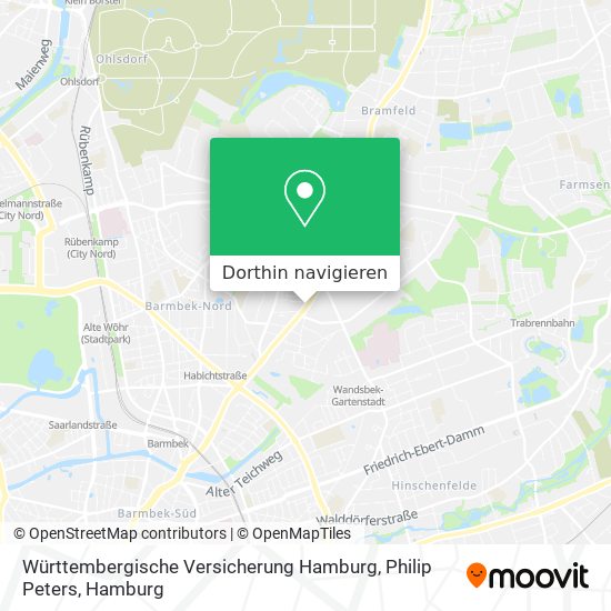 Württembergische Versicherung Hamburg, Philip Peters Karte