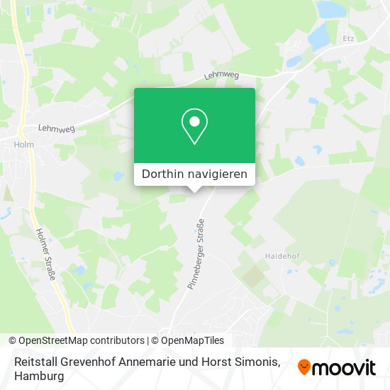 Reitstall Grevenhof Annemarie und Horst Simonis Karte