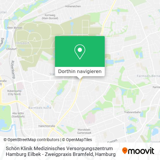 Schön Klinik Medizinisches Versorgungszentrum Hamburg Eilbek - Zweigpraxis Bramfeld Karte