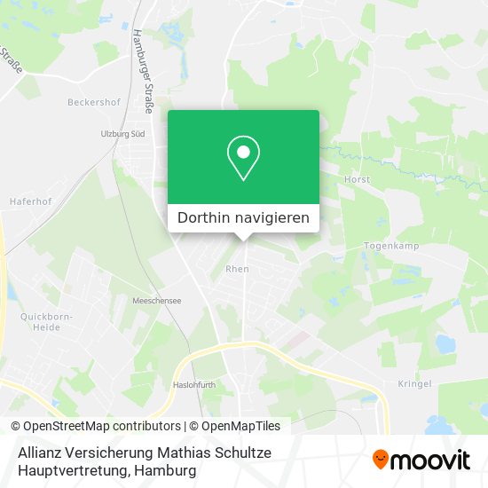 Allianz Versicherung Mathias Schultze Hauptvertretung Karte