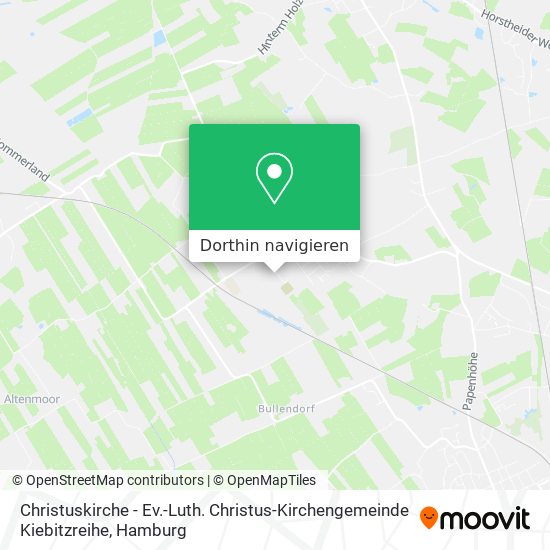 Christuskirche - Ev.-Luth. Christus-Kirchengemeinde Kiebitzreihe Karte