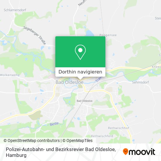 Polizei-Autobahn- und Bezirksrevier Bad Oldesloe Karte