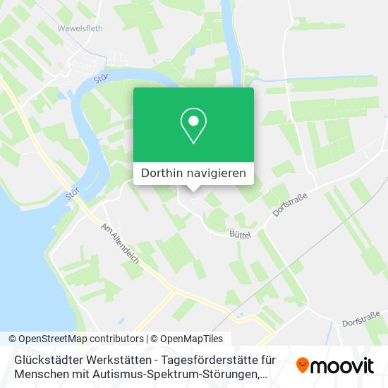 Glückstädter Werkstätten - Tagesförderstätte für Menschen mit Autismus-Spektrum-Störungen Karte