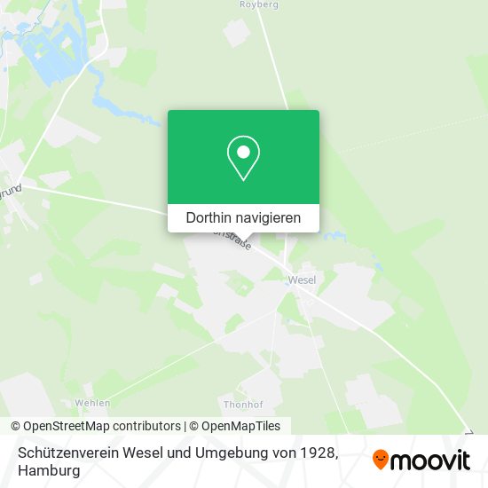 Schützenverein Wesel und Umgebung von 1928 Karte