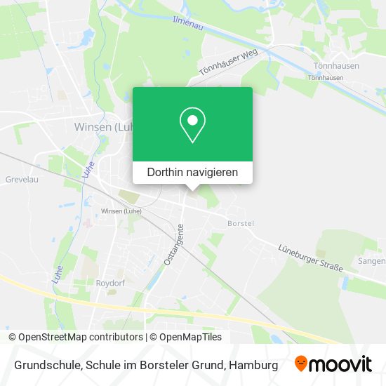 Grundschule, Schule im Borsteler Grund Karte