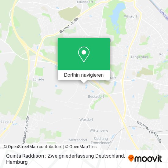 Quinta Raddison ; Zweigniederlassung Deutschland Karte