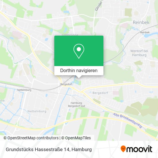 Grundstücks Hassestraße 14 Karte