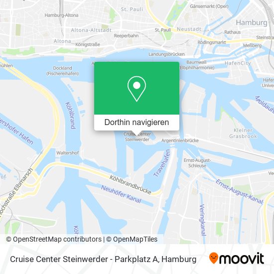 Cruise Center Steinwerder - Parkplatz A Karte