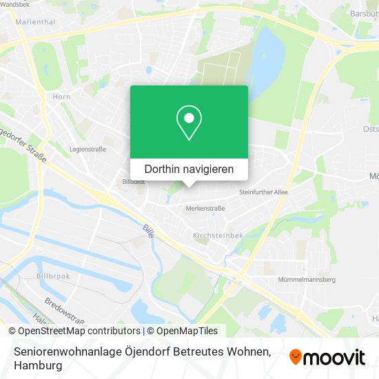 Seniorenwohnanlage Öjendorf Betreutes Wohnen Karte