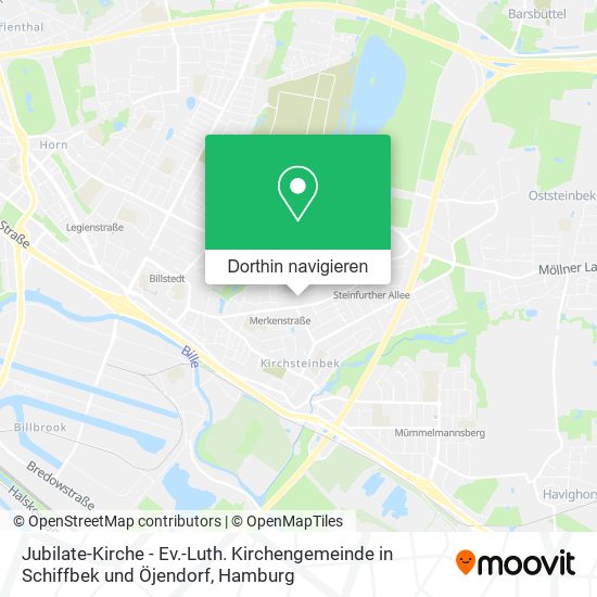 Jubilate-Kirche - Ev.-Luth. Kirchengemeinde in Schiffbek und Öjendorf Karte
