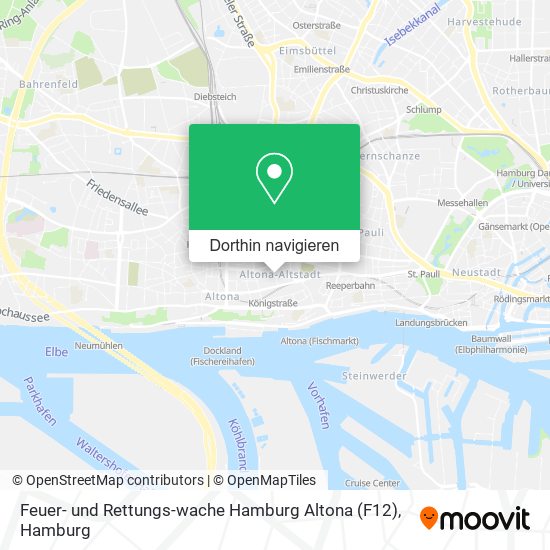 Feuer- und Rettungs-wache Hamburg Altona (F12) Karte