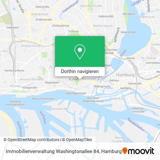 Immobilienverwaltung Washingtonallee 84 Karte