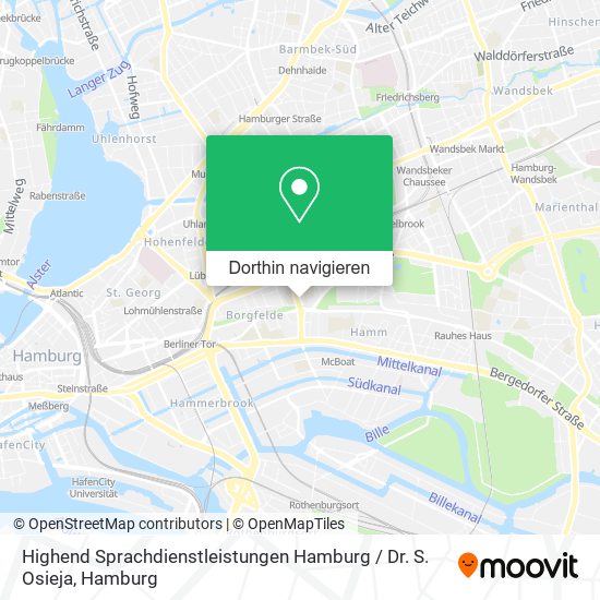 Highend Sprachdienstleistungen Hamburg / Dr. S. Osieja Karte