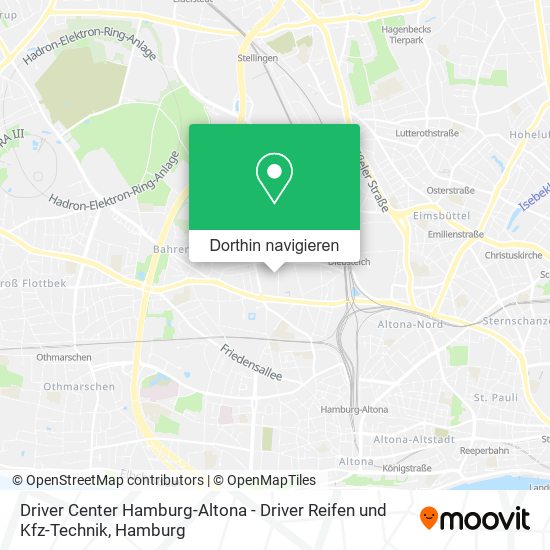 Driver Center Hamburg-Altona - Driver Reifen und Kfz-Technik Karte