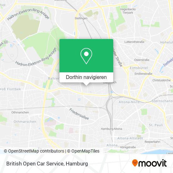 British Open Car Service Karte