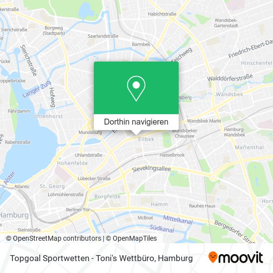 Topgoal Sportwetten - Toni's Wettbüro Karte