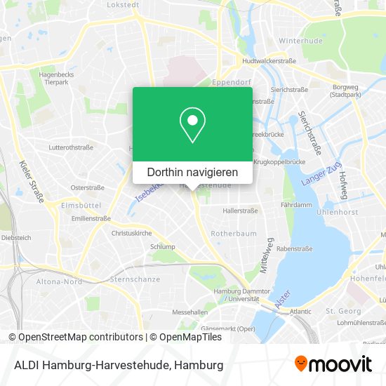 ALDI Hamburg-Harvestehude Karte