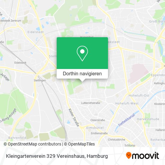 Kleingartenverein 329 Vereinshaus Karte