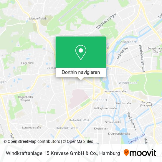 Windkraftanlage 15 Krevese GmbH & Co. Karte