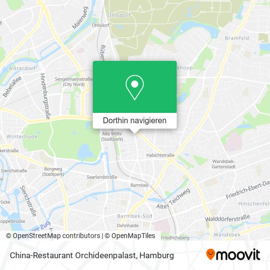 China-Restaurant Orchideenpalast Karte