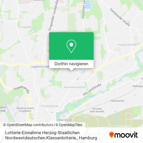 Lotterie-Einnahme Herzog-Staatlichen Nordwestdeutschen Klassenlotterie. Karte