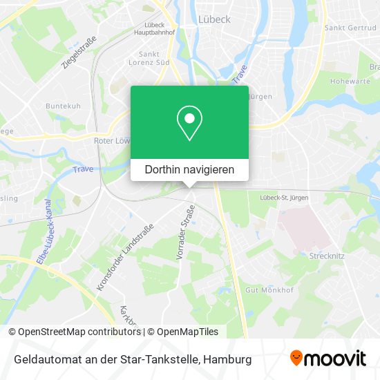 Geldautomat an der Star-Tankstelle Karte