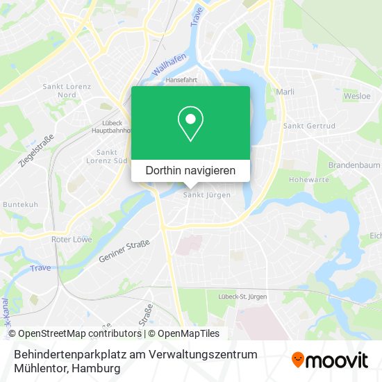 Behindertenparkplatz am Verwaltungszentrum Mühlentor Karte