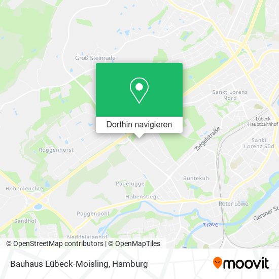 Bauhaus Lübeck-Moisling Karte
