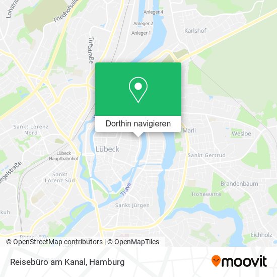 Reisebüro am Kanal Karte