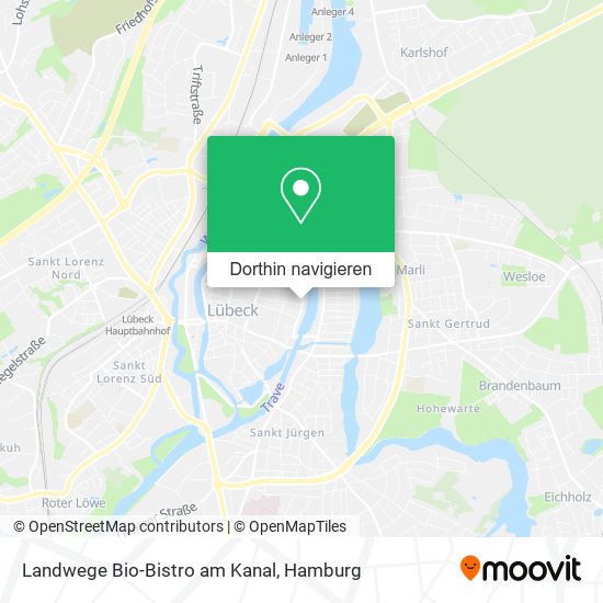 Landwege Bio-Bistro am Kanal Karte