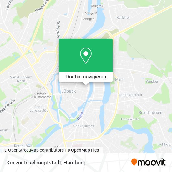 Km zur Inselhauptstadt Karte