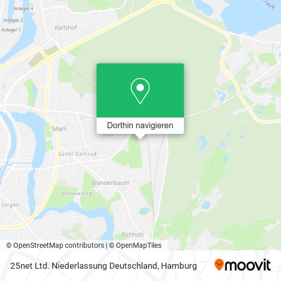 25net Ltd. Niederlassung Deutschland Karte
