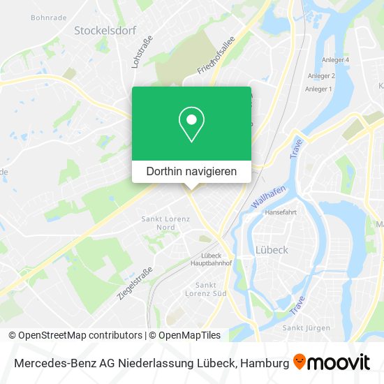 Mercedes-Benz AG Niederlassung Lübeck Karte