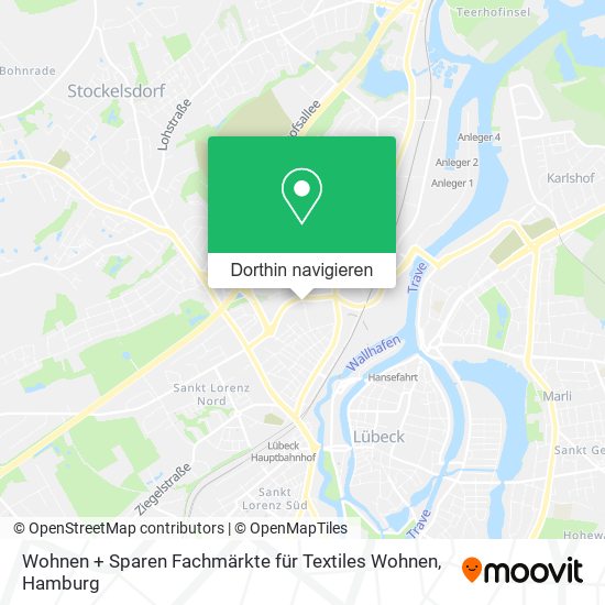 Wohnen + Sparen Fachmärkte für Textiles Wohnen Karte