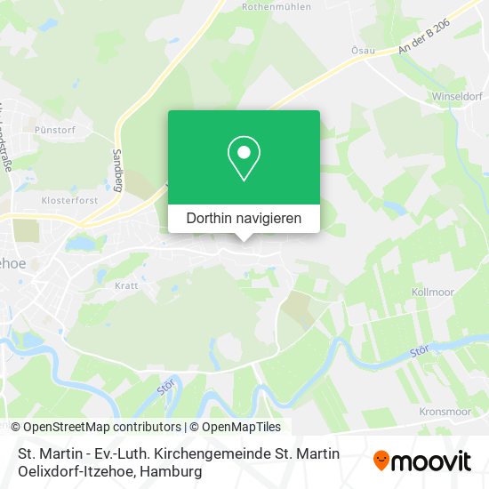 St. Martin - Ev.-Luth. Kirchengemeinde St. Martin Oelixdorf-Itzehoe Karte