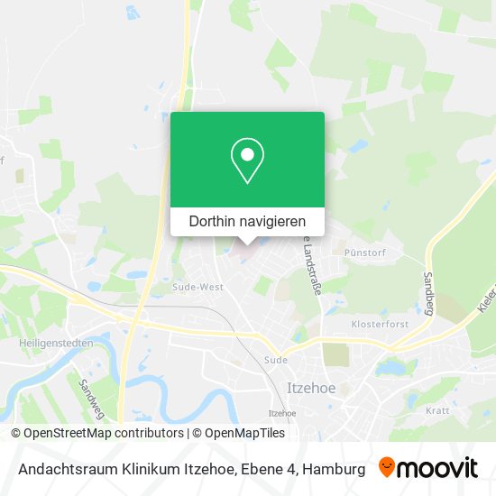 Andachtsraum Klinikum Itzehoe, Ebene 4 Karte