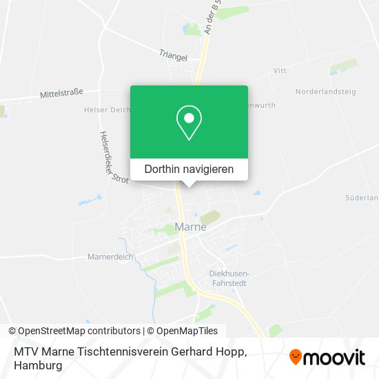 MTV Marne Tischtennisverein Gerhard Hopp Karte