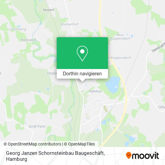 Georg Janzen Schornsteinbau Baugeschäft Karte