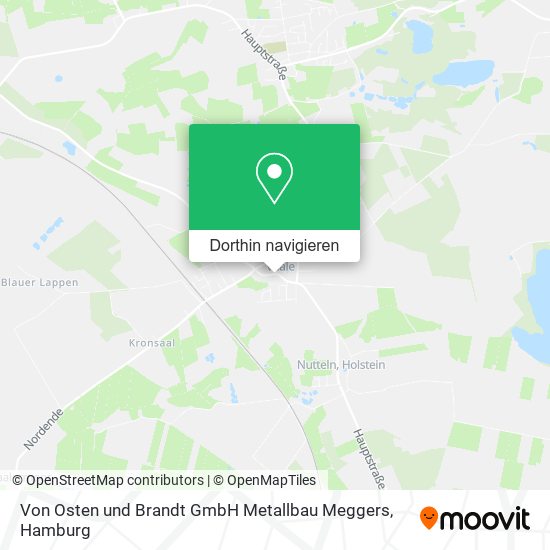 Von Osten und Brandt GmbH Metallbau Meggers Karte