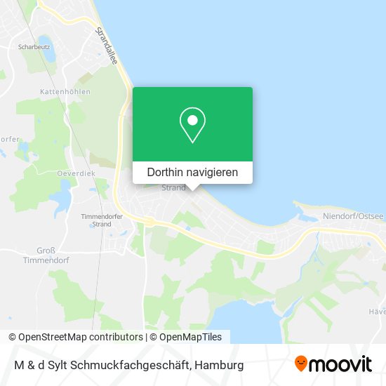 M & d Sylt Schmuckfachgeschäft Karte