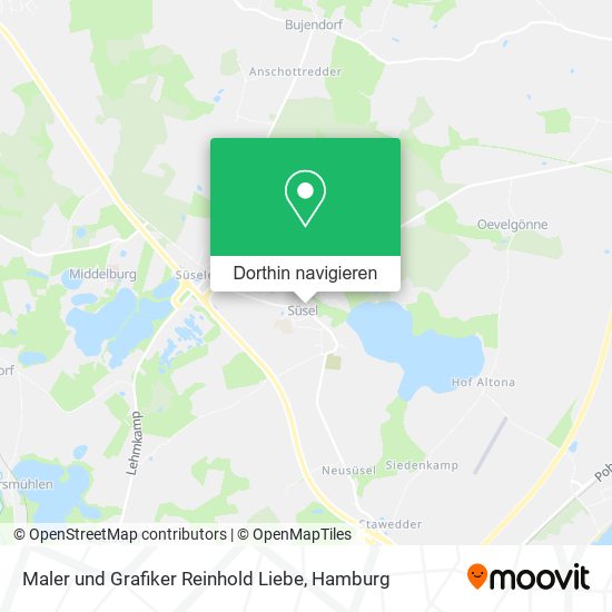 Maler und Grafiker Reinhold Liebe Karte