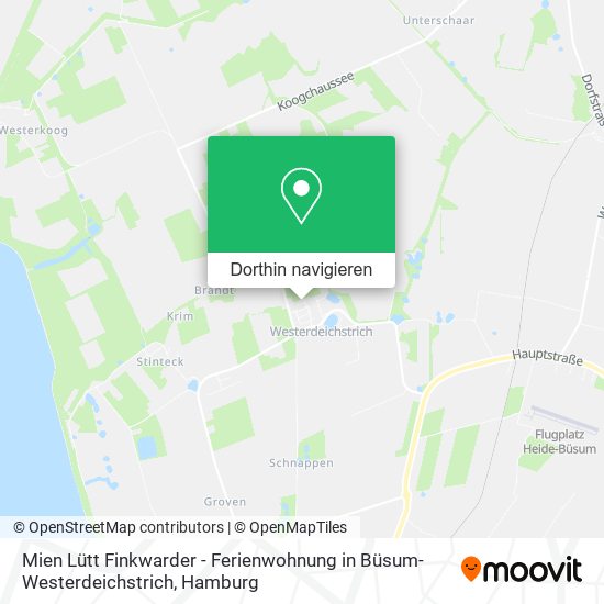 Mien Lütt Finkwarder - Ferienwohnung in Büsum-Westerdeichstrich Karte