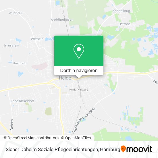 Sicher Daheim Soziale Pflegeeinrichtungen Karte